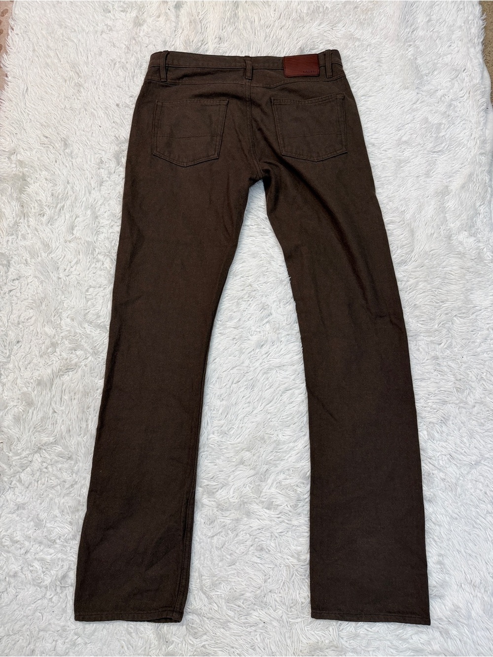 Gustin Linen Blend Button Fly Brown Pants - Picture 6 of 6